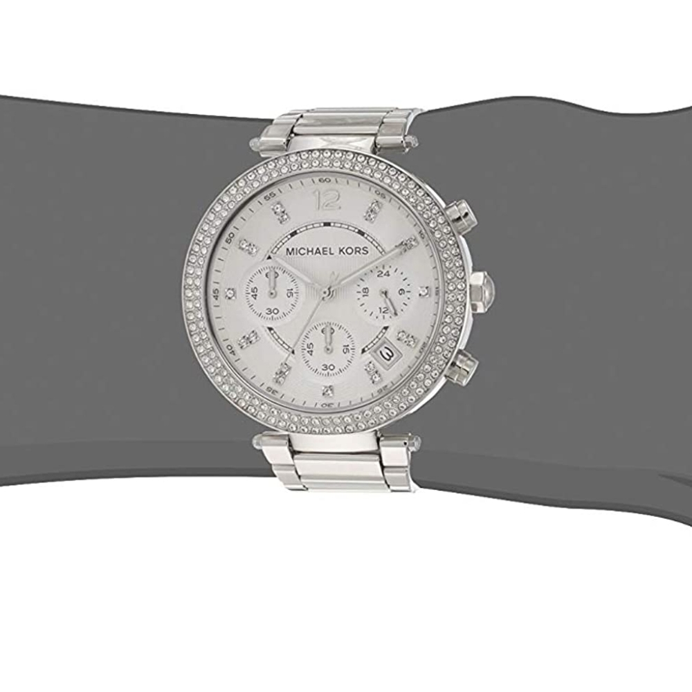 NWT Michael Kors Women's Parker Silver-Tone Watch - Picture 2 of 13